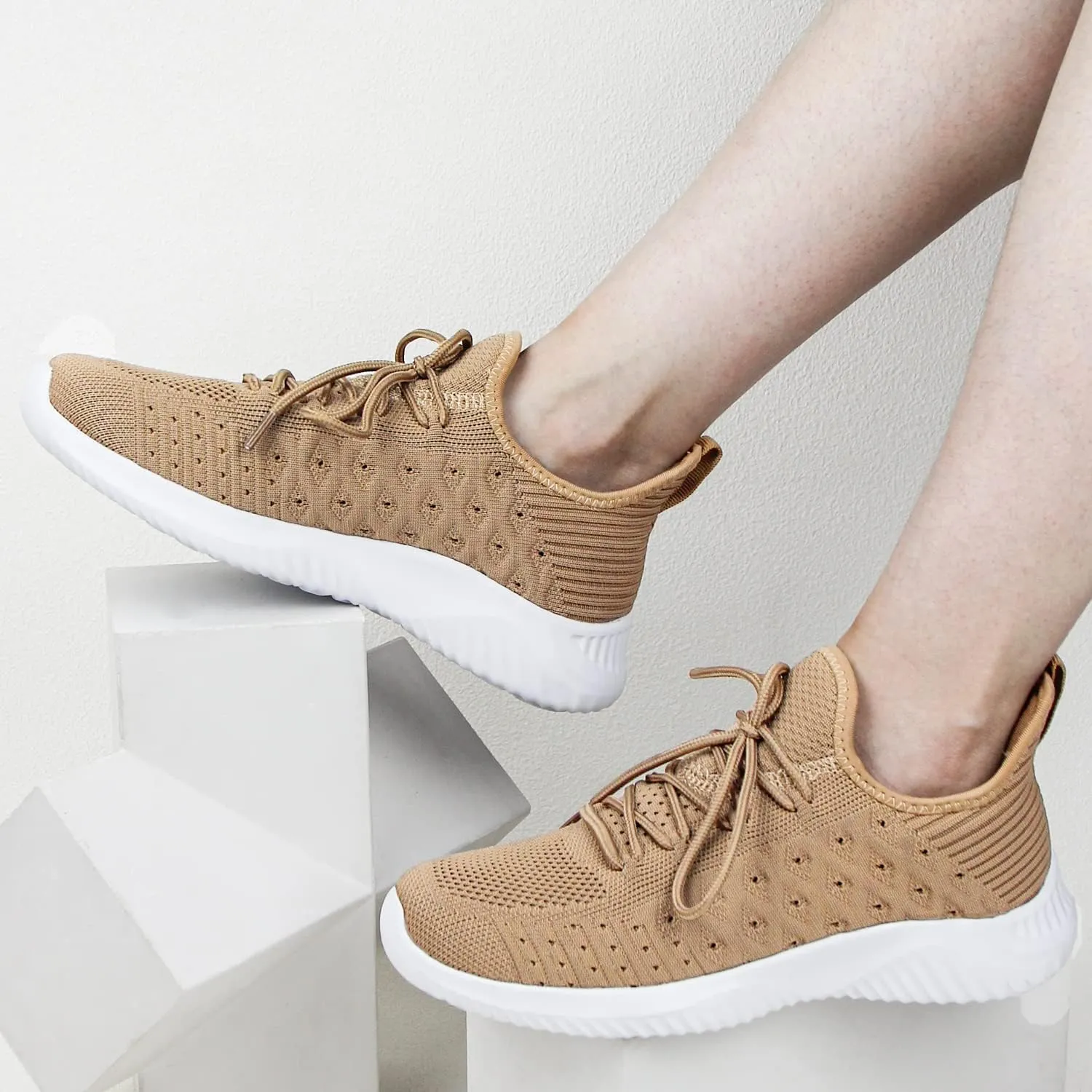 Feethit Womens Slip On Walking Shoes Non Slip Running Shoes Breathable Workout Shoes Lightweight Gym Sneakers