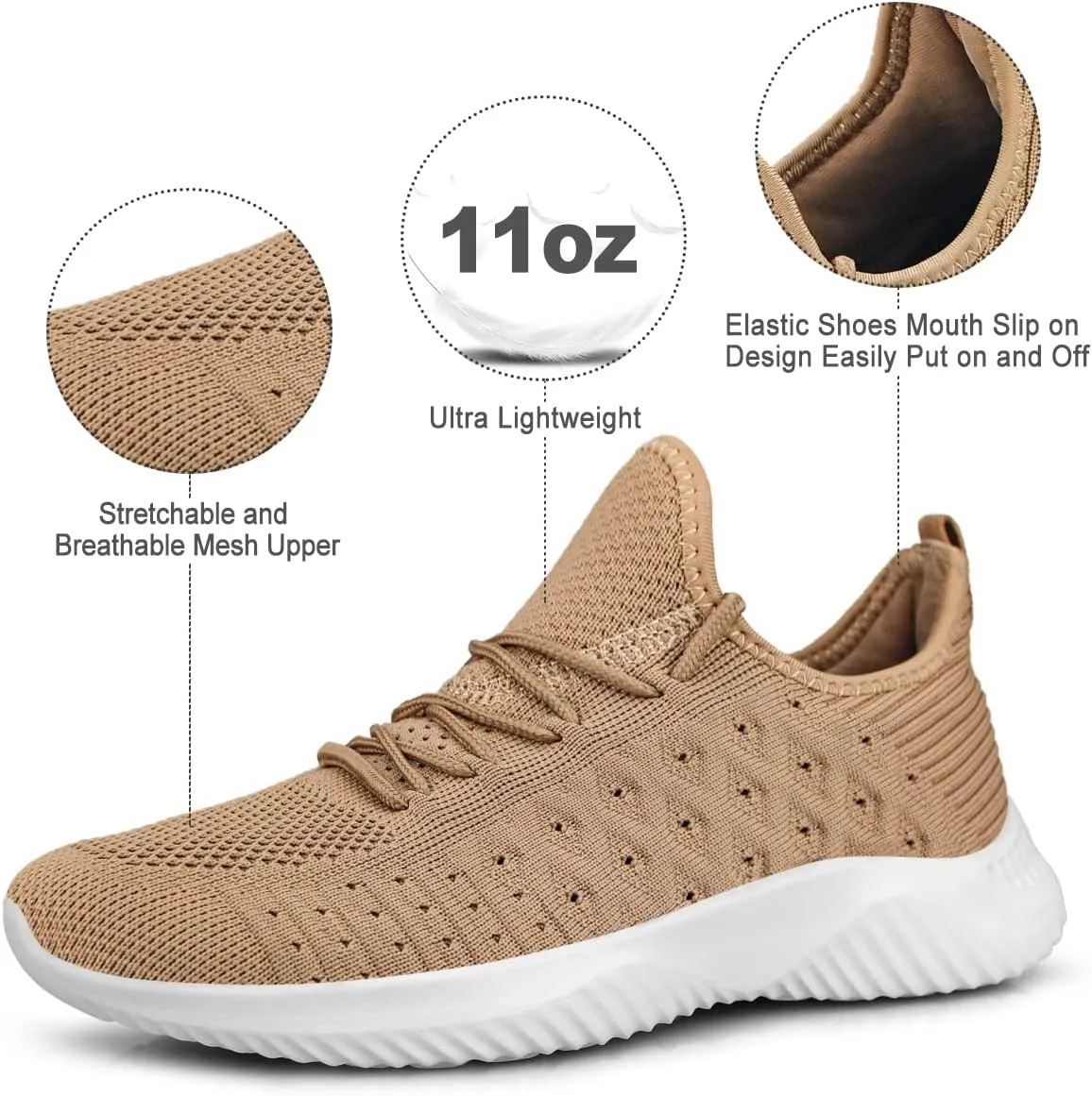Feethit Womens Slip On Walking Shoes Non Slip Running Shoes Breathable Workout Shoes Lightweight Gym Sneakers
