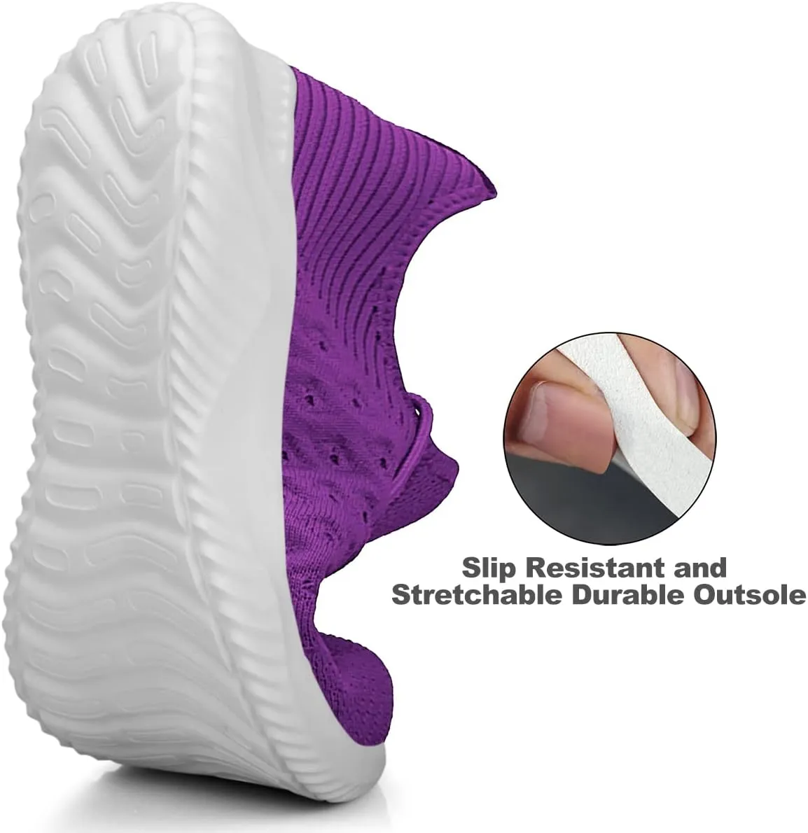 Feethit Womens Slip On Walking Shoes Non Slip Running Shoes Breathable Workout Shoes Lightweight Gym Sneakers