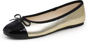 FEVERSOLE Women's Bow Tie Fashion Dress Slip On Shoes Round Toe Ballet Flat