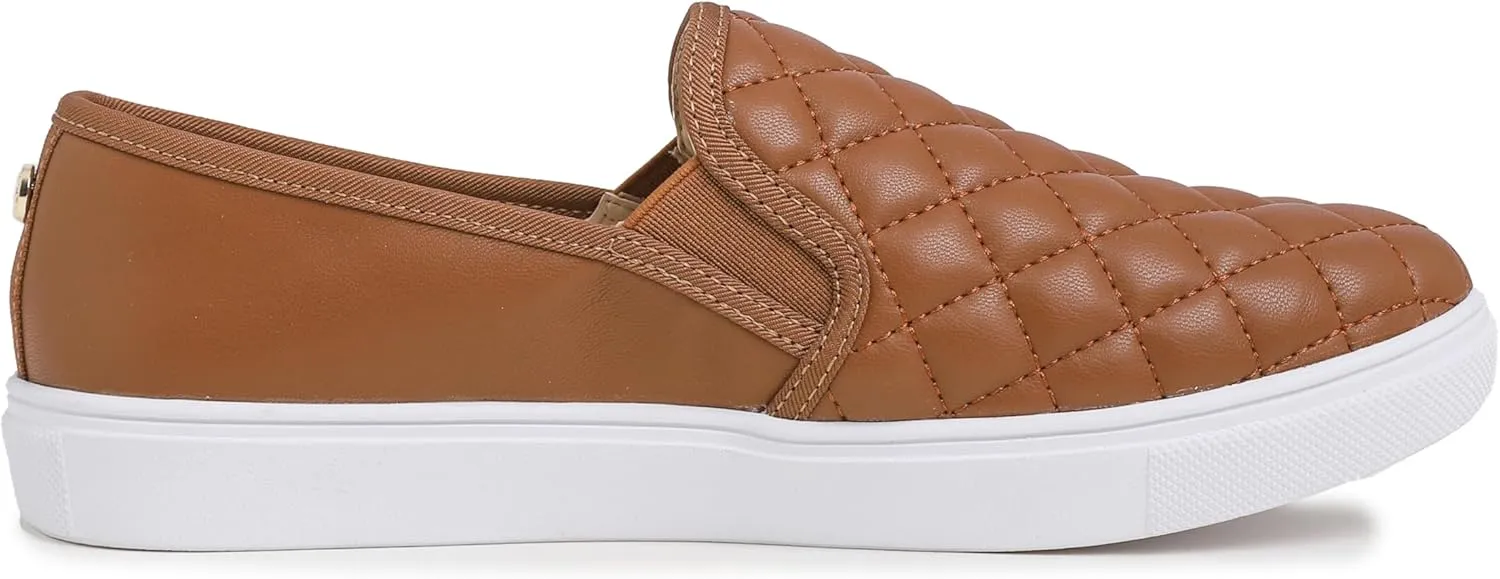 FEVERSOLE Women's Casual Slip On Sneaker Comfort Quilted Loafer Flats