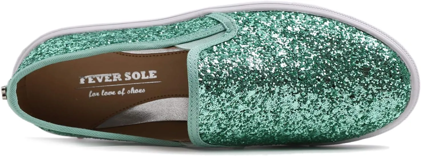 FEVERSOLE Women's Fashion Slip-On Sneaker Casual Flat Loafers