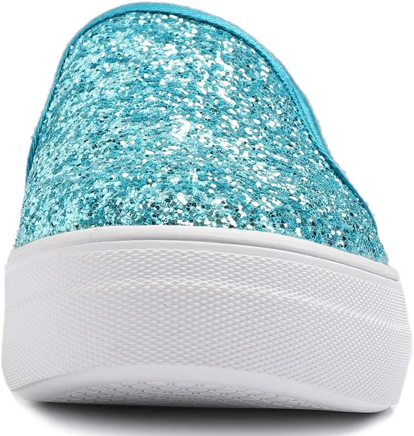 FEVERSOLE Women's Fashion Slip On Sneaker Casual Platform Loafers