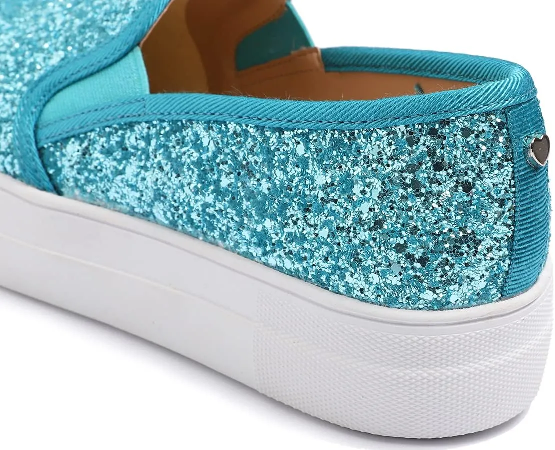FEVERSOLE Women's Fashion Slip On Sneaker Casual Platform Loafers