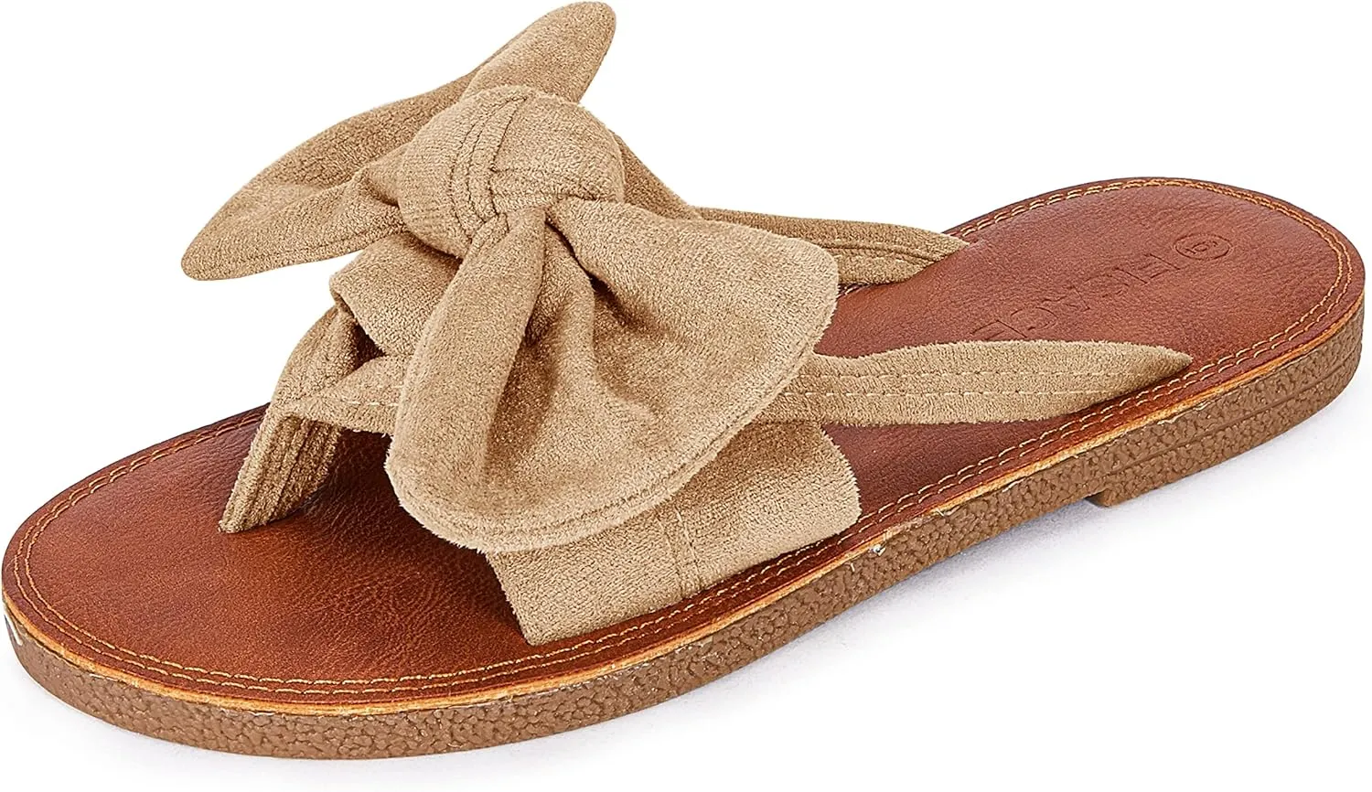 FISACE Womens Slip On Flip Flops Ring Toe Strappy Summer Gladiator Flat Sandals