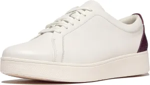 FitFlop Women's Rally Crystal-backtab Leather Trainers Sneaker