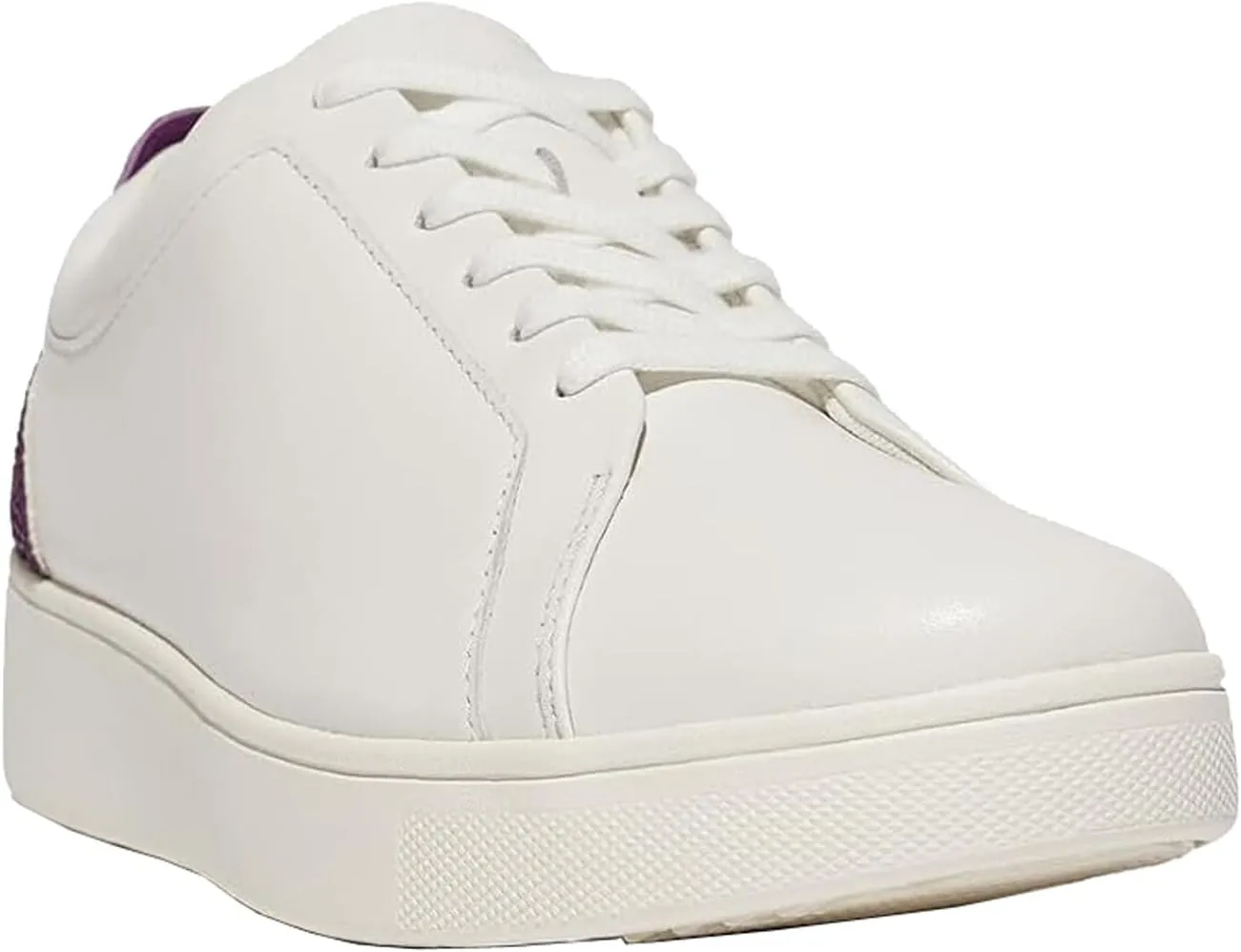 FitFlop Women's Rally Crystal-backtab Leather Trainers Sneaker