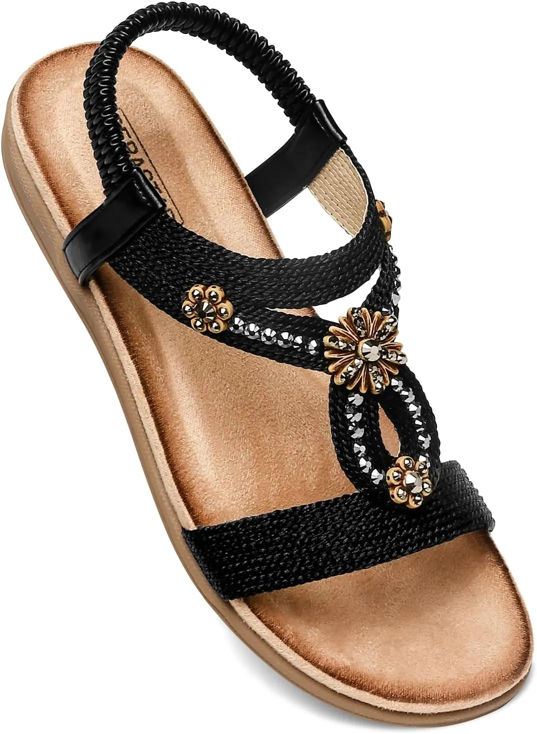 Flat Sandals for Women Dressy - Comfortable Walking Summer Slip on Womens Sandal