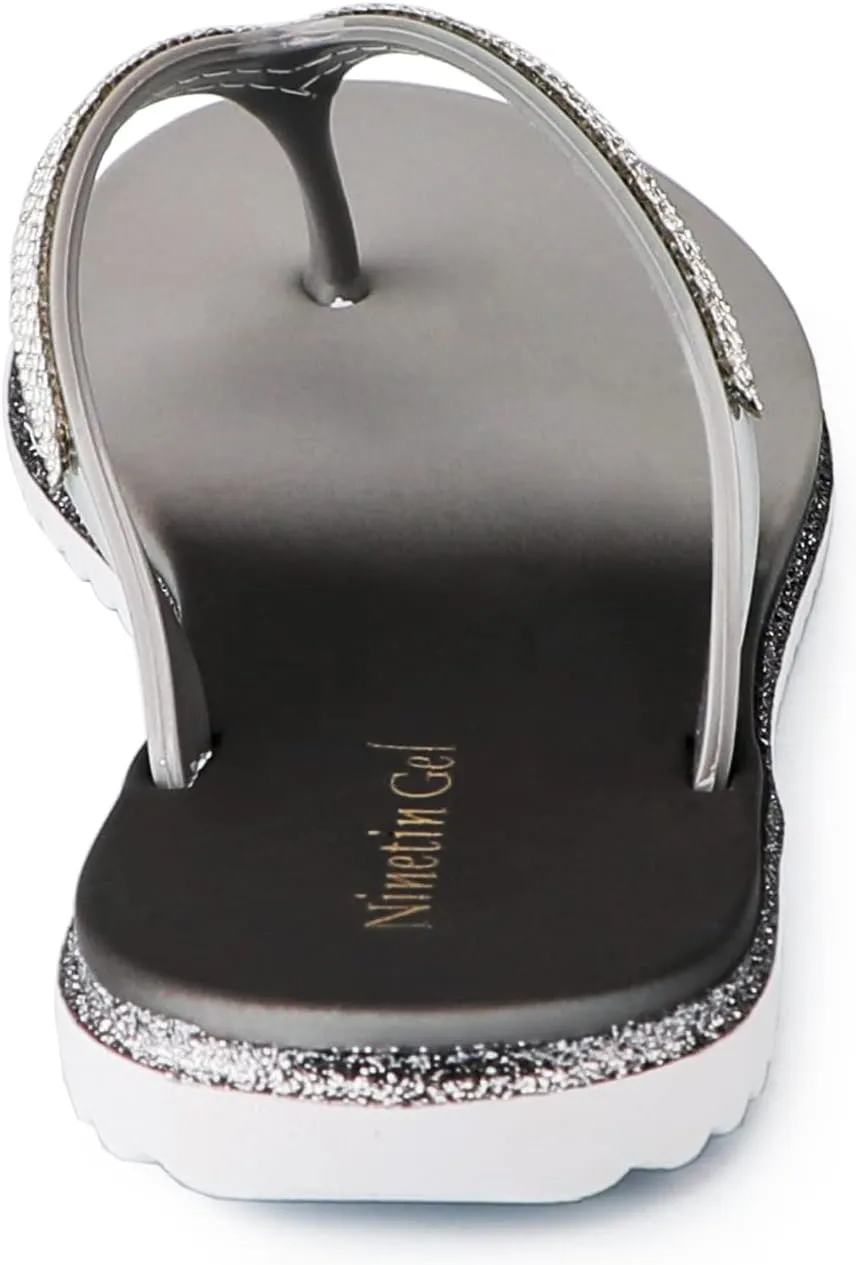 Flip Flops for Women.Comfortable Walking Flat Sandals.Beach Summer Casual Slide Sandals.Fashion Design for Indoor Outdoor