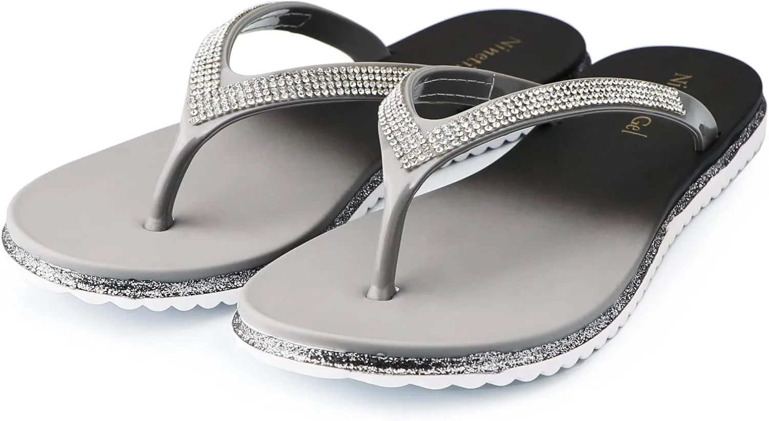 Flip Flops for Women.Comfortable Walking Flat Sandals.Beach Summer Casual Slide Sandals.Fashion Design for Indoor Outdoor