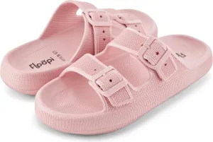 Floopi Womens Slides with Cloud Support, Slides for Women Non Slip Bathroom Shower Sandals for Women with Indoor & Outdoor Anti-Skid Soles.