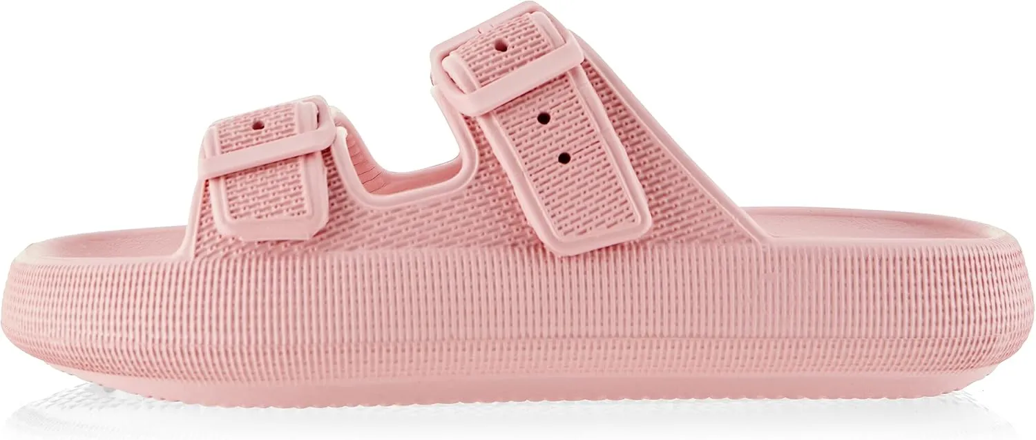Floopi Womens Slides with Cloud Support, Slides for Women Non Slip Bathroom Shower Sandals for Women with Indoor & Outdoor Anti-Skid Soles.