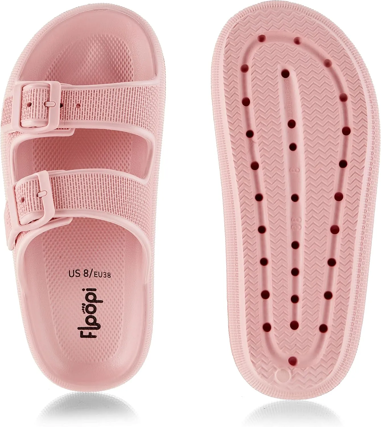 Floopi Womens Slides with Cloud Support, Slides for Women Non Slip Bathroom Shower Sandals for Women with Indoor & Outdoor Anti-Skid Soles.