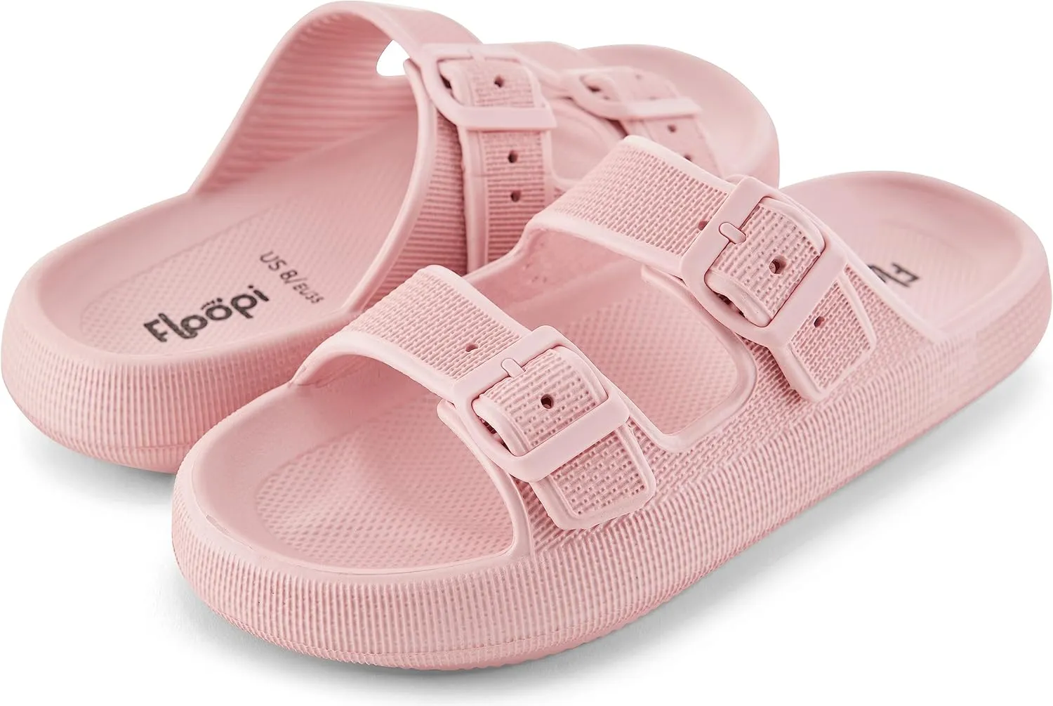 Floopi Womens Slides with Cloud Support, Slides for Women Non Slip Bathroom Shower Sandals for Women with Indoor & Outdoor Anti-Skid Soles.