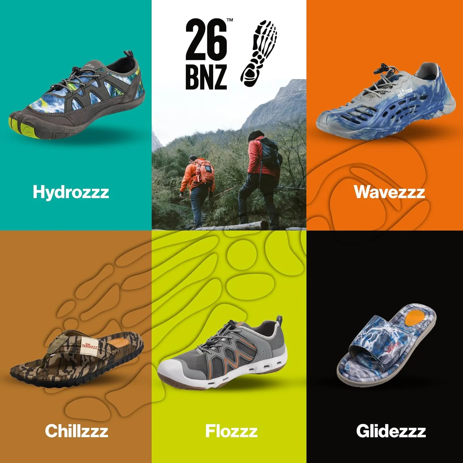 Flozzz Hybrid Water Shoes for Men – Drainage Men Footwear for Wet Terrain