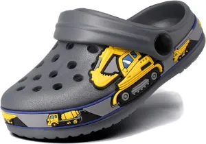 FolHaoth Little Kids Clogs Cute Cartoon Boys Girls Garden Clogs Toddlers Non-Slip Breathable Slides Sandals Children Lightweight Slip-on Beach Pool Shower Slippers