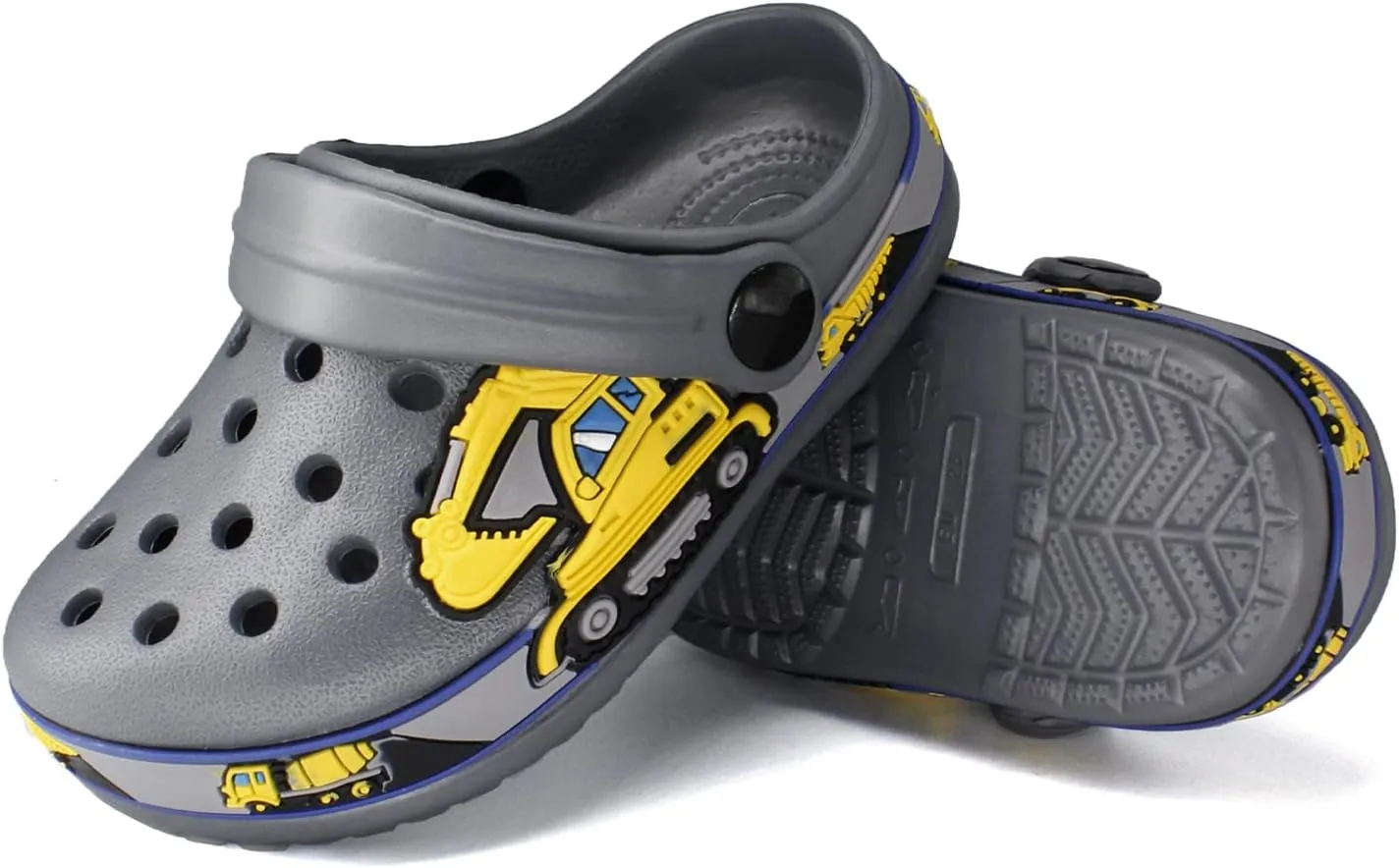 FolHaoth Little Kids Clogs Cute Cartoon Boys Girls Garden Clogs Toddlers Non-Slip Breathable Slides Sandals Children Lightweight Slip-on Beach Pool Shower Slippers