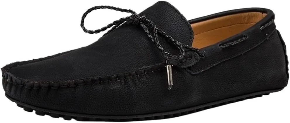 for Men Loafers Shoes Square Toe Faux Leather Driving Moccasins Boat Shoes Flexible Anti-Slip Lightweight Prom Wedding Slip On
