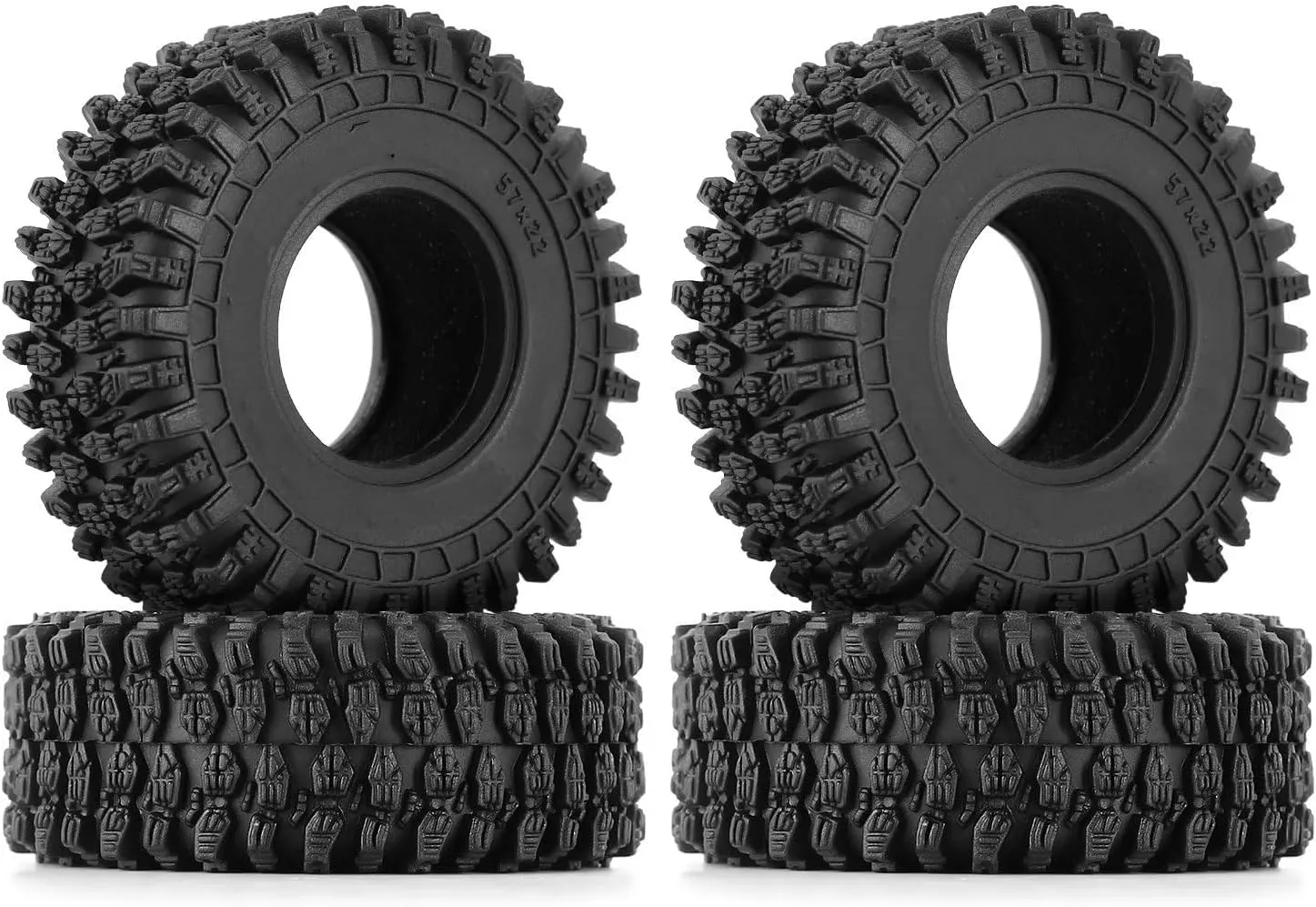 for TRX4M for Axial for SCX24 for AX24 Upgrade 57 * 22mm for Super Soft Sticky 1.0 Wheel Tires for 1/18 1/24 RC Crawler Car Rc Car Tires