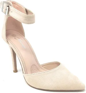Forever Womens Pointy Toe Ankle Strap Stiletto High Heel Pump Sandal Shoes
