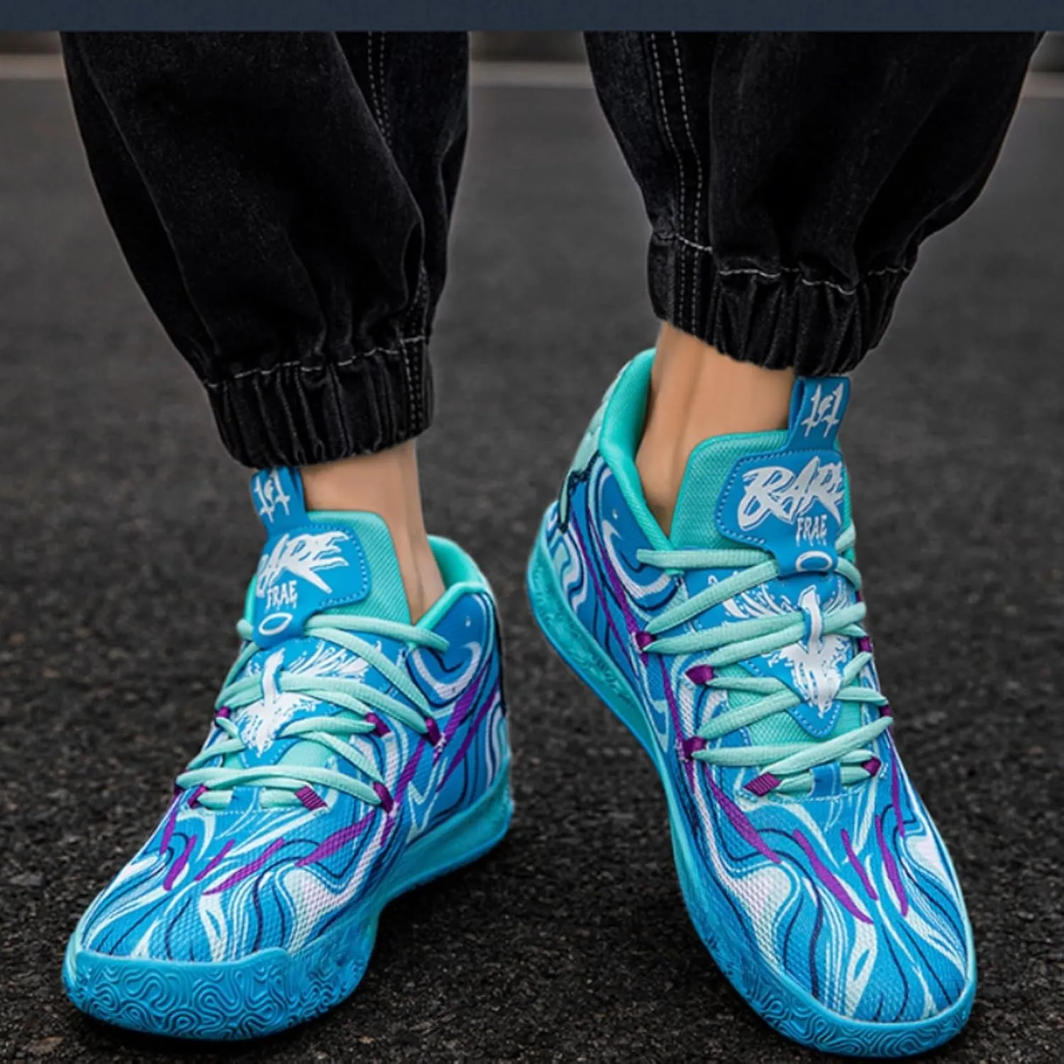 FOTN Womens Multicolour Lace Up Fashion Sneaker High-Top Casual Breathable Sports Athletic Walking Running Basketball Shoes