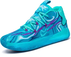 FOTN Womens Multicolour Lace Up Fashion Sneaker High-Top Casual Breathable Sports Athletic Walking Running Basketball Shoes
