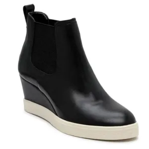 FOWT Women Wedge Sneaker Chelsea Boots Wide Width Ankle Boot Black Boots Shoes