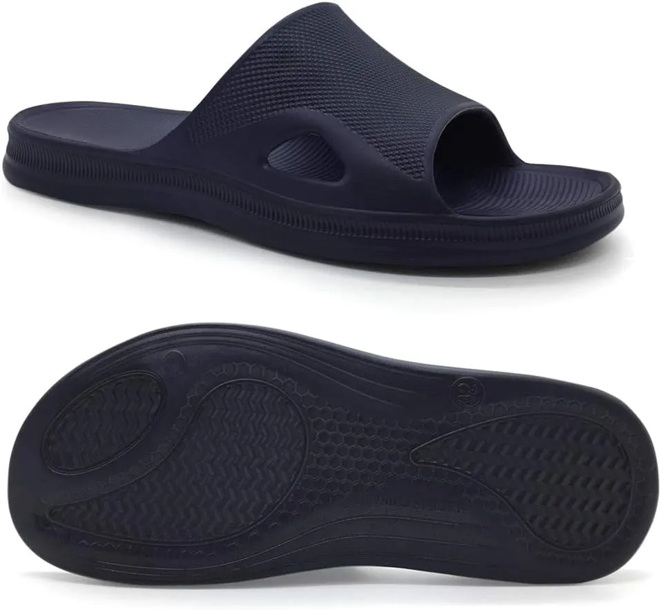 FUNKYMONKEY Mens Bathroom Shower Slippers Indoor Home Beach Non Slip Sandal