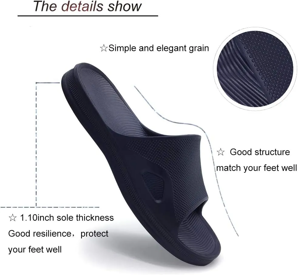 FUNKYMONKEY Mens Bathroom Shower Slippers Indoor Home Beach Non Slip Sandal