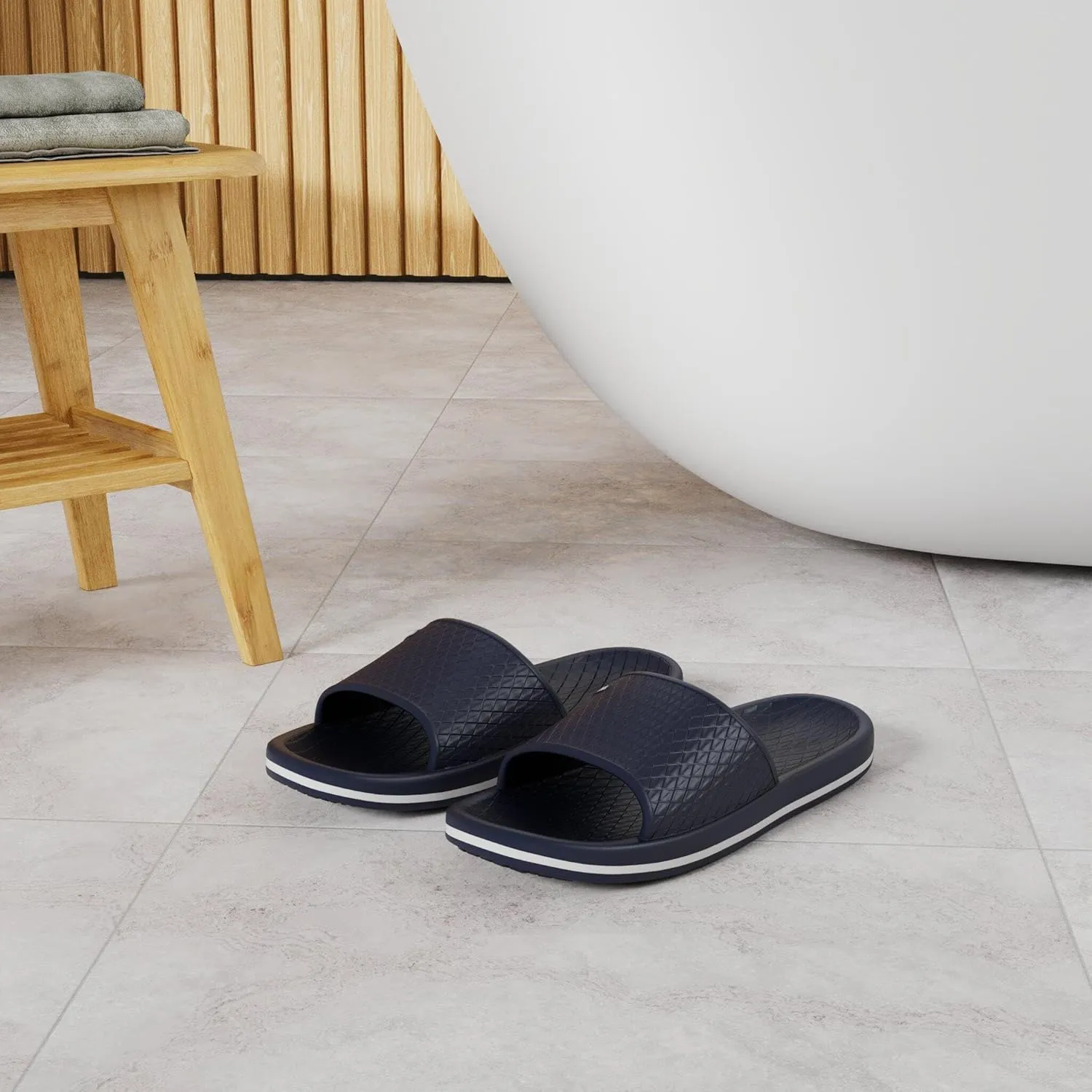 FUNKYMONKEY Mens Bathroom Shower Slippers Indoor Home Beach Non Slip Sandal