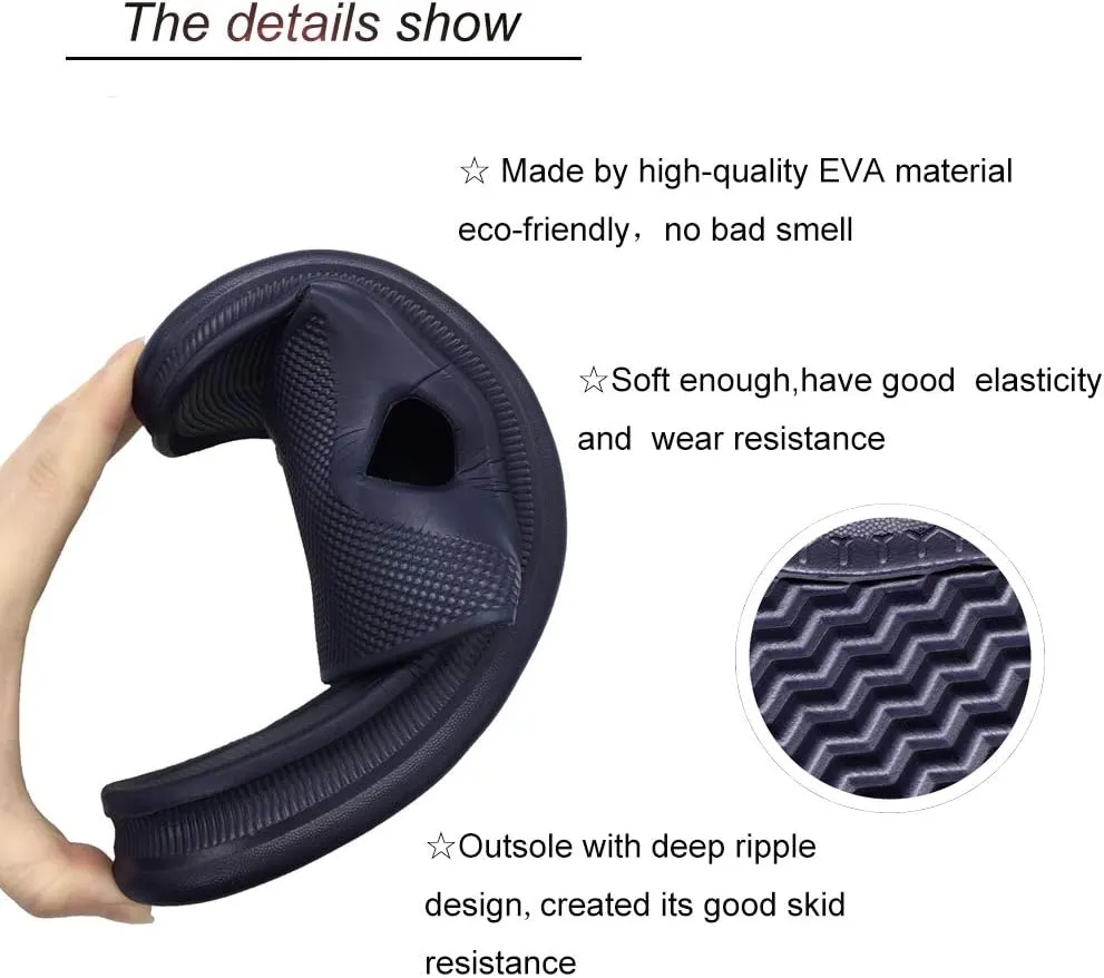 FUNKYMONKEY Mens Bathroom Shower Slippers Indoor Home Beach Non Slip Sandal