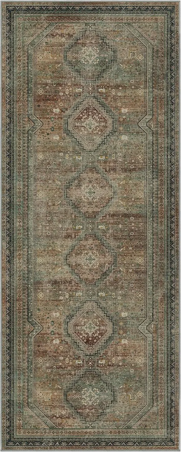 GENIMO Runner Rug 2x7, Machine Washable Hallway Runner Rugs, Non Slip Low Pile Lightweight Carpet at for Living Room, Entryway, Bedroom, Kitchen and Passage
