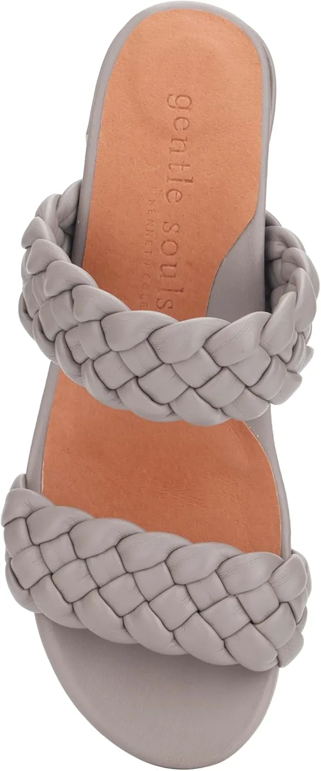 Gentle Souls by Kenneth Cole Women's Charlene Two Braid Heeled Sandal