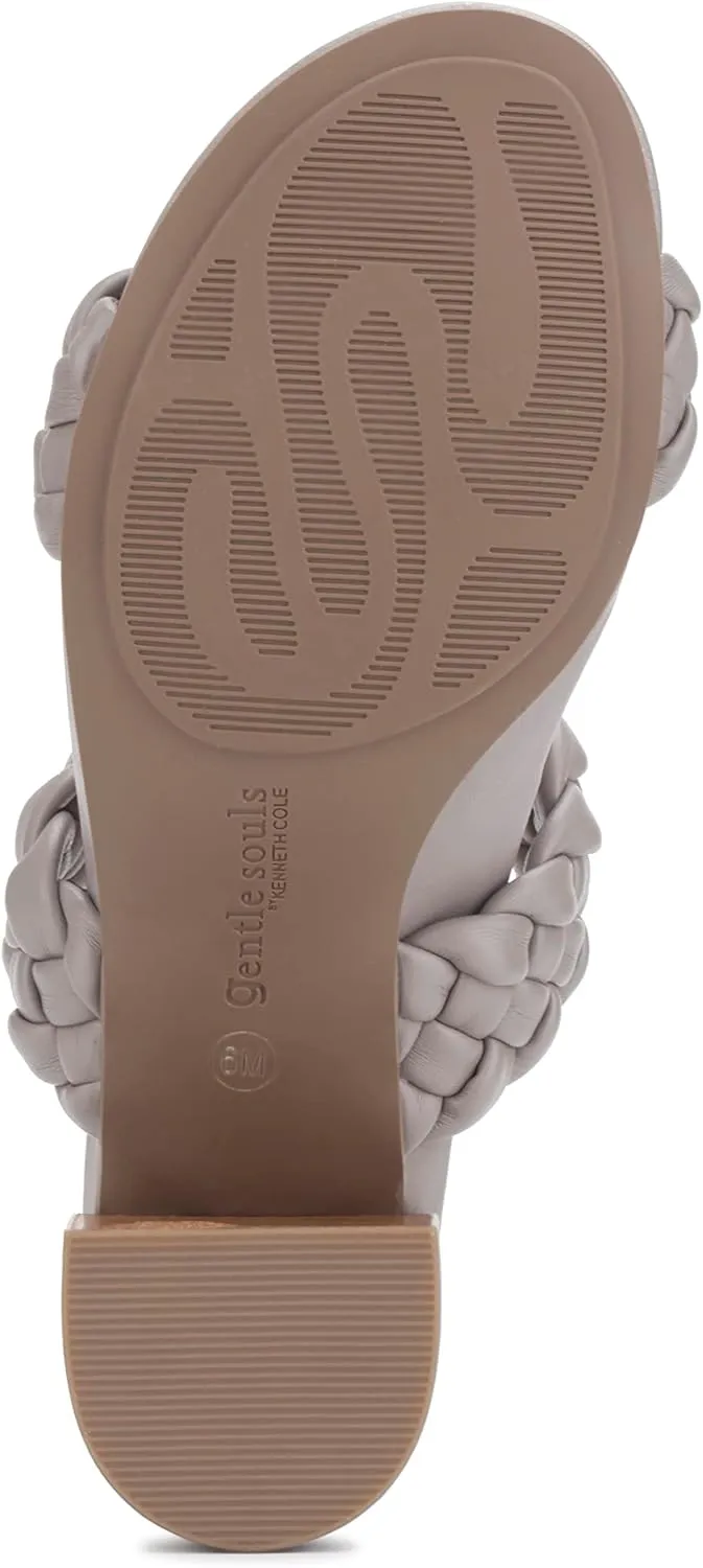 Gentle Souls by Kenneth Cole Women's Charlene Two Braid Heeled Sandal