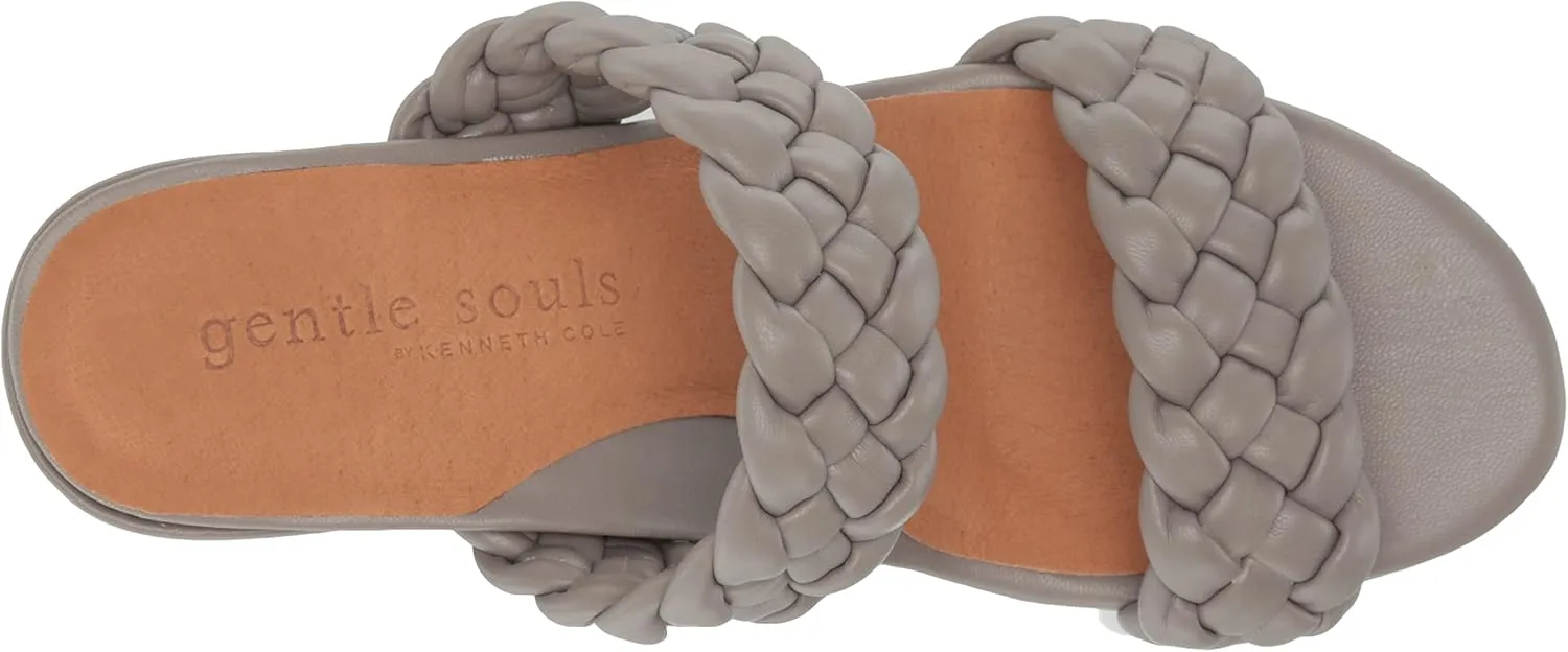 Gentle Souls by Kenneth Cole Women's Charlene Two Braid Heeled Sandal