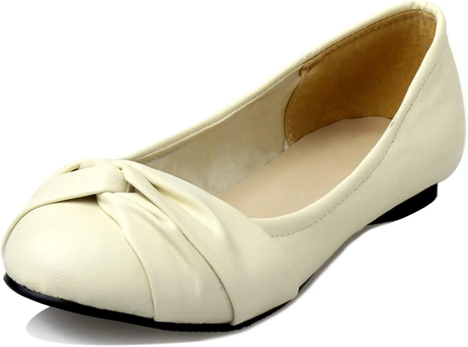 Gicoiz Round Toe Flats Womens Slip On Work Dolly Shoes