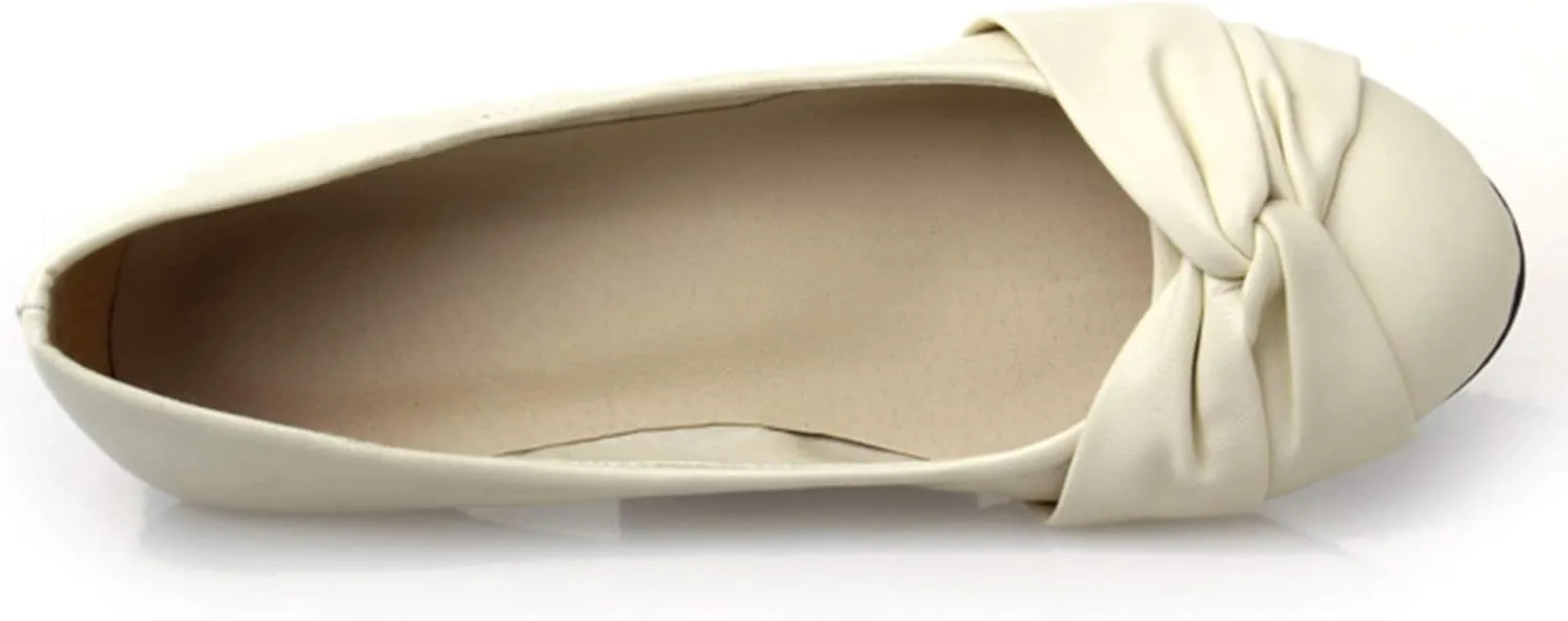 Gicoiz Round Toe Flats Womens Slip On Work Dolly Shoes