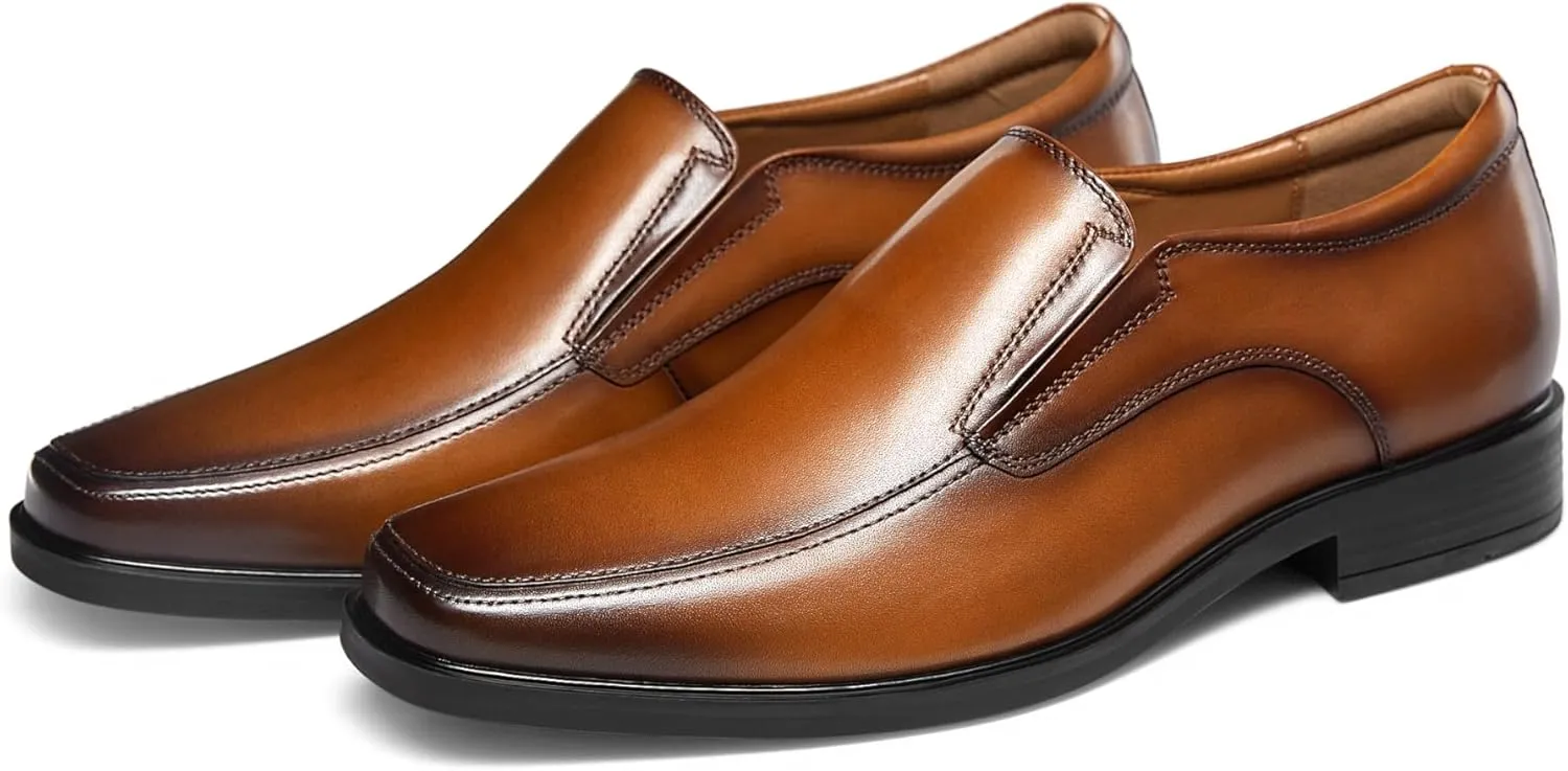 GIFENNSE Mens Loafers Leather Slip-on Dress Shoes