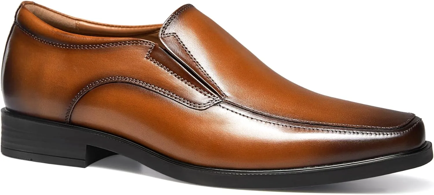 GIFENNSE Mens Loafers Leather Slip-on Dress Shoes