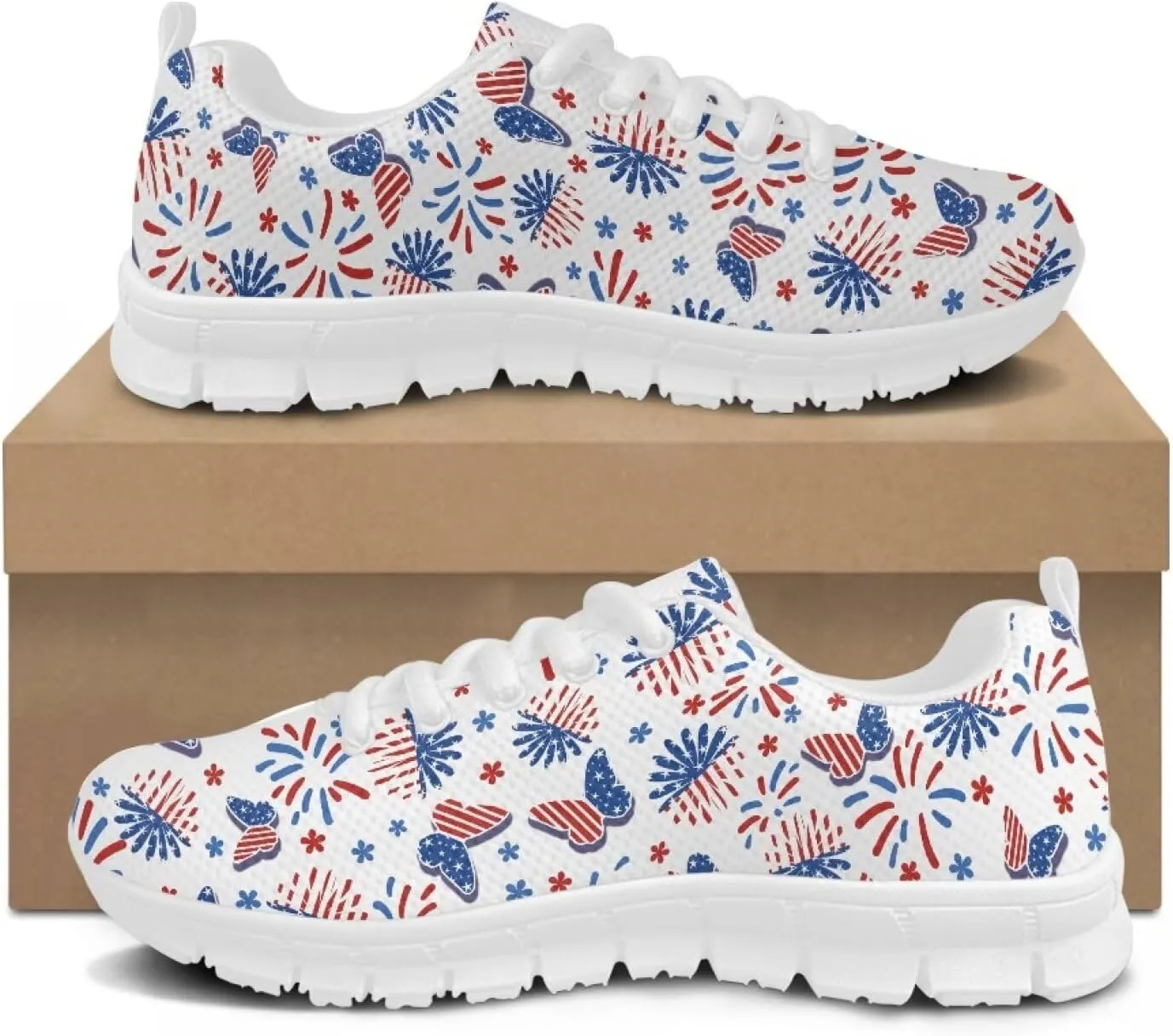 GIFTPUZZ Platform Shoes for Women Lace Up Low Top Sneaker Casual Walking Running Shoes Size 39-48