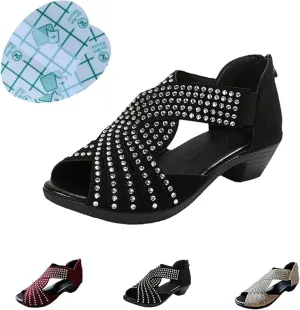 Glowstep Orthopedic Low Heel Cut-Out Sandals, 2025 New Comfortable Sports Slippers for Women, Arch Support