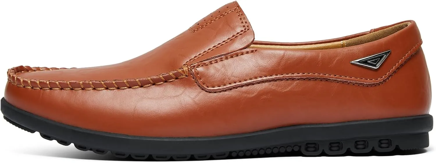 Go Tour Men’s Casual Leather Fashion Slip-on Loafers Shoes