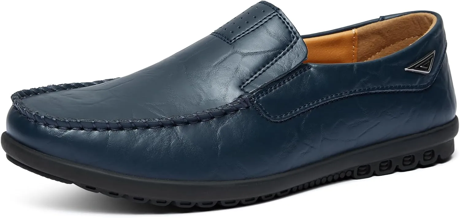 Go Tour Men’s Casual Leather Fashion Slip-on Loafers Shoes