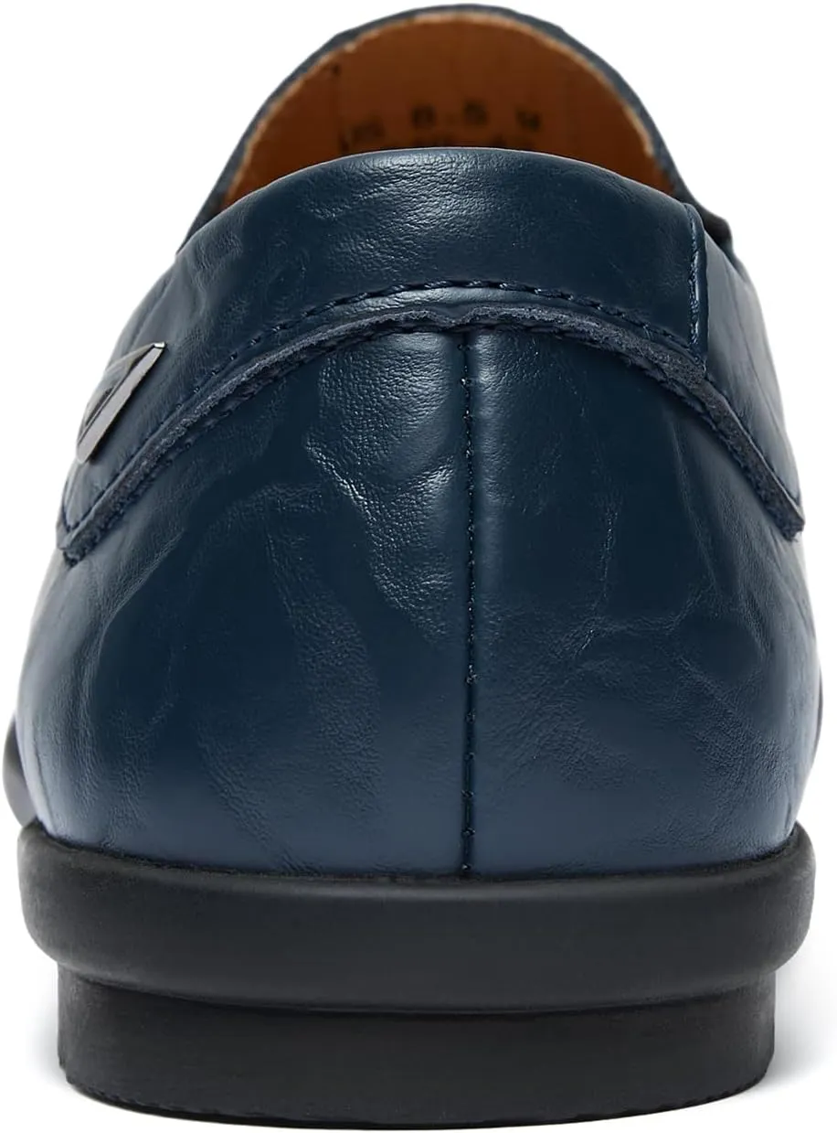 Go Tour Men’s Casual Leather Fashion Slip-on Loafers Shoes