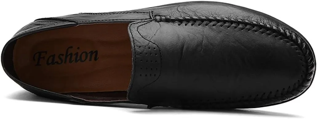 Go Tour Men's Premium Genuine Leather Casual Slip on Loafers Breathable Driving Shoes Fashion Slipper