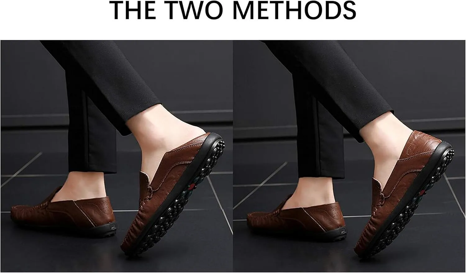 Go Tour Men's Premium Genuine Leather Casual Slip on Loafers Breathable Driving Shoes Fashion Slipper