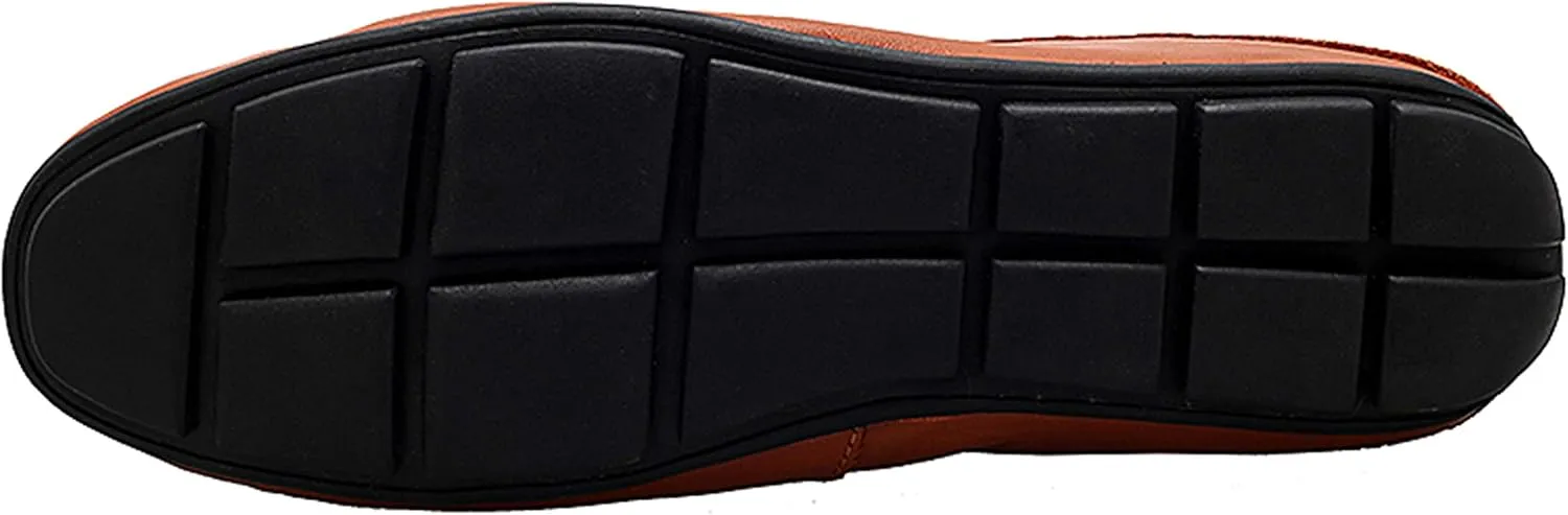 Go Tour Men's Premium Genuine Leather Casual Slip on Loafers Breathable Driving Shoes Fashion Slipper