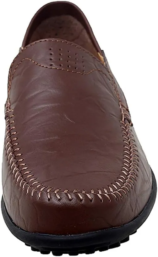 Go Tour Men's Premium Genuine Leather Casual Slip on Loafers Breathable Driving Shoes Fashion Slipper