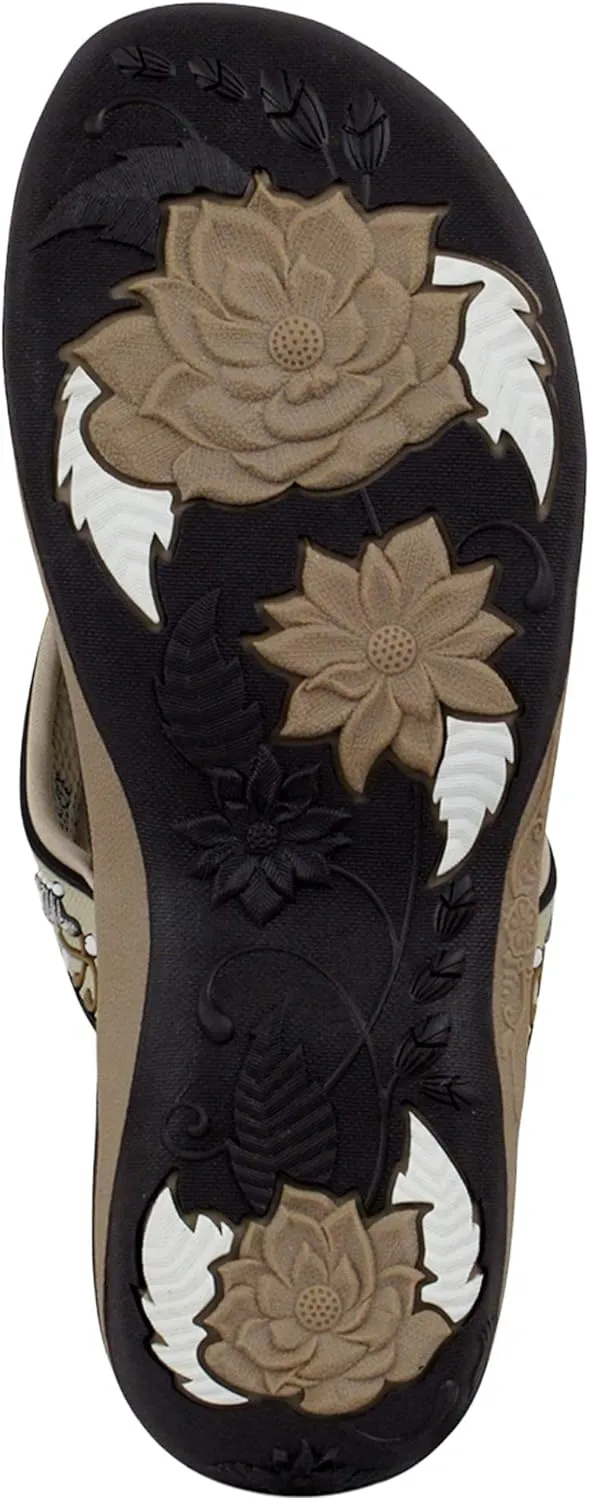 Gold Pigeon Shoes Comfortable Wedge Sandals, Women's Platform Sandals Casual Summer Beach, Heeled Wedges 2.75"