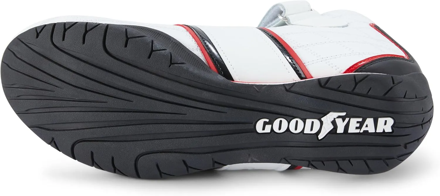 Goodyear Racing Mens Driving Sneakers Hendrick Motorsports Accelerate High Top Athletic Leather Racing Shoes for Adults Performance Footwear with Non-Slip EVA Rubber Soles